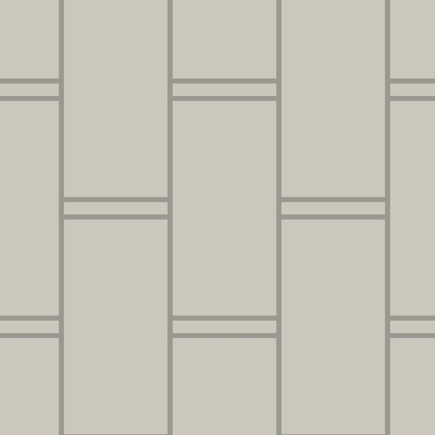 Pillar Stripe striped wallpaper in Walnut, panel detail