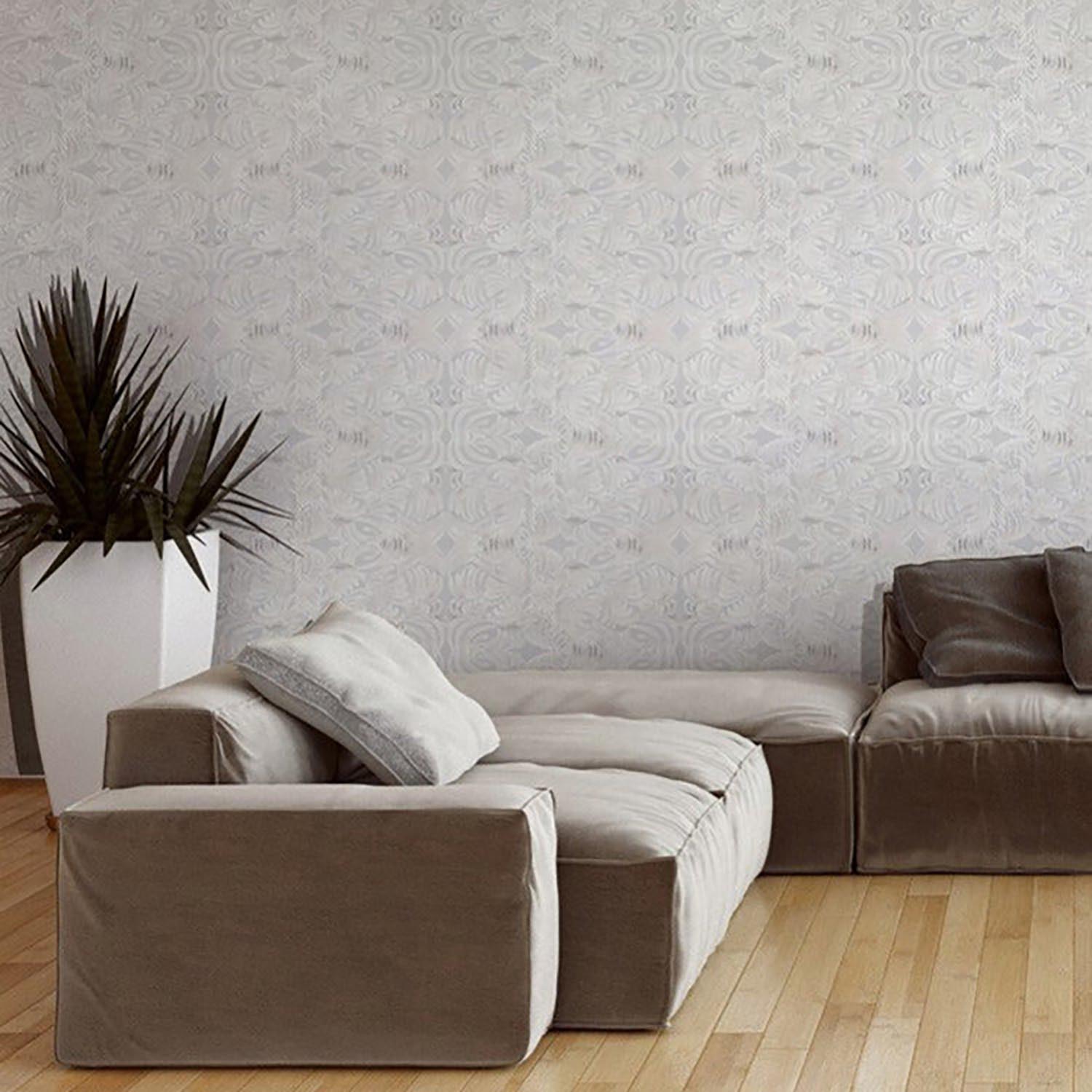 Mitchell Black Porcelain Flora Large Wallpaper