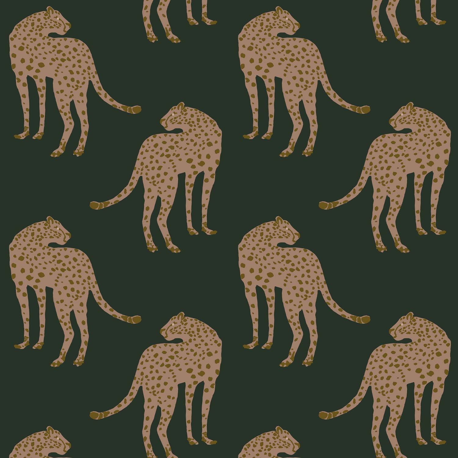Mitchell Black Prowling Cheetah Wallpaper
