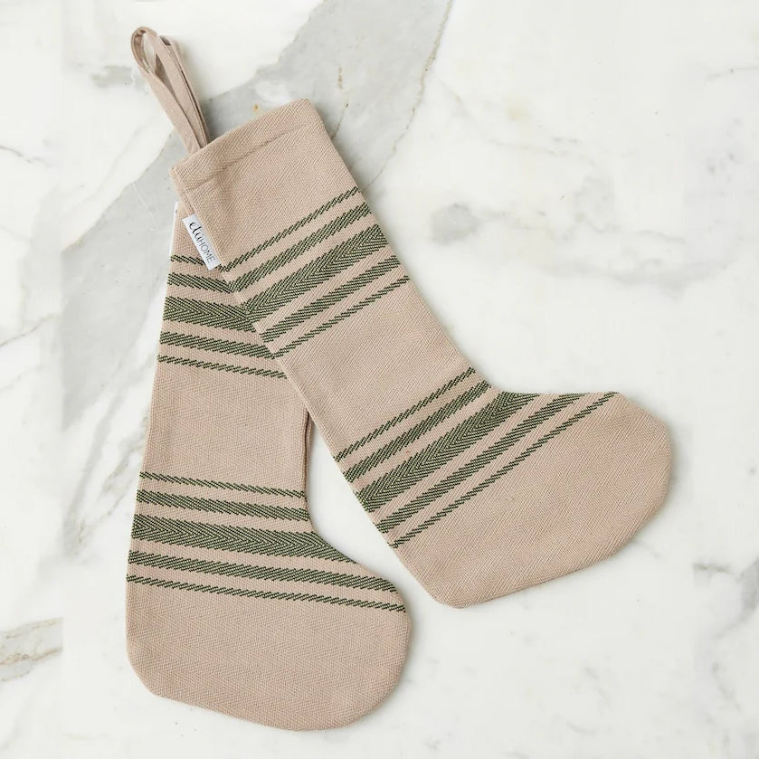 Etu Home Vintage Stripe Holiday Stocking