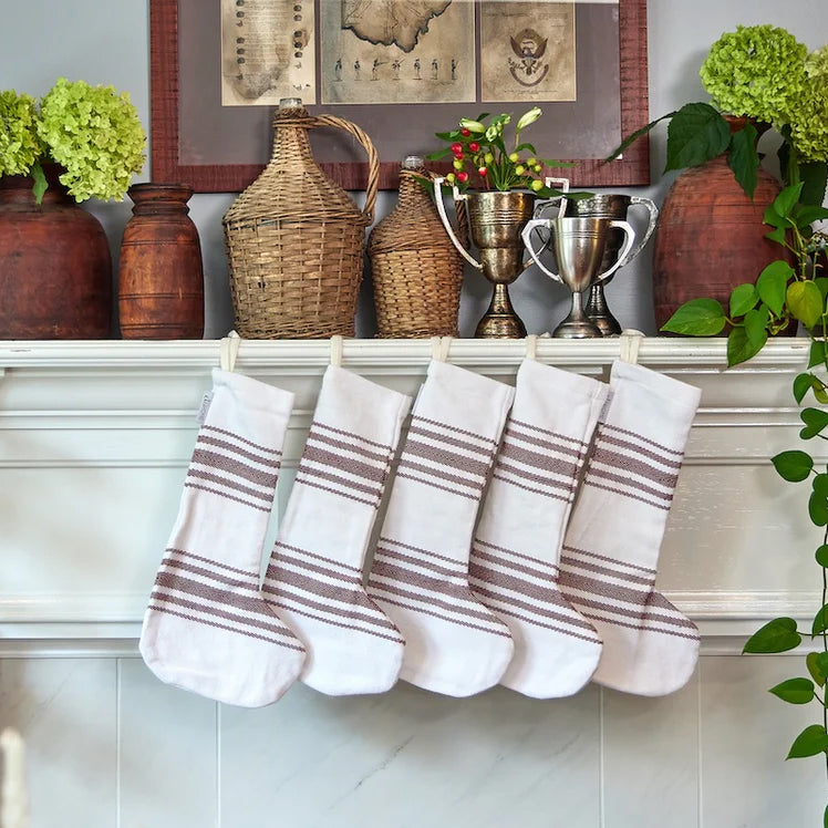 Etu Home Vintage Stripe Holiday Stocking