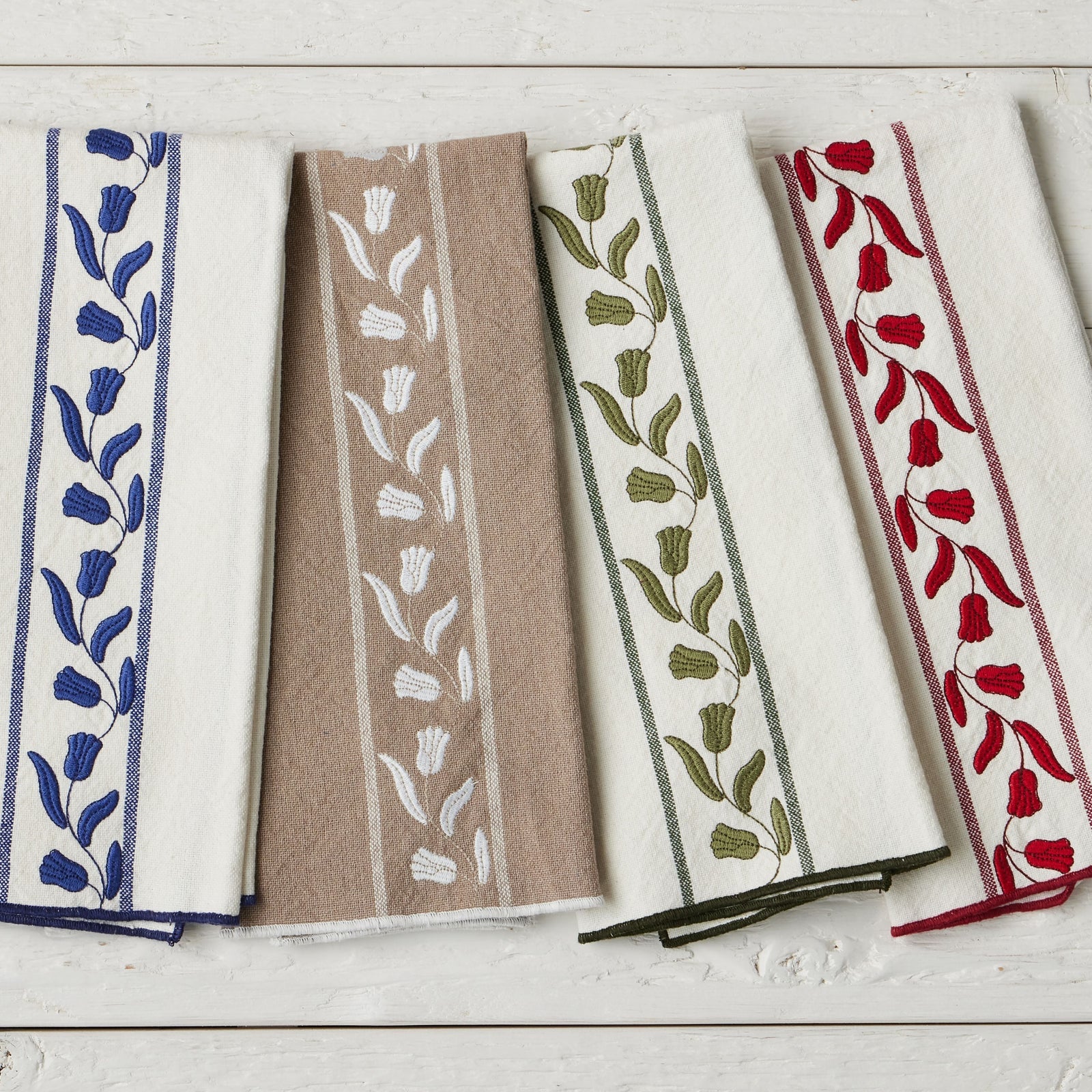 Etu Home Tulip Kitchen Tea Towel Set of 4