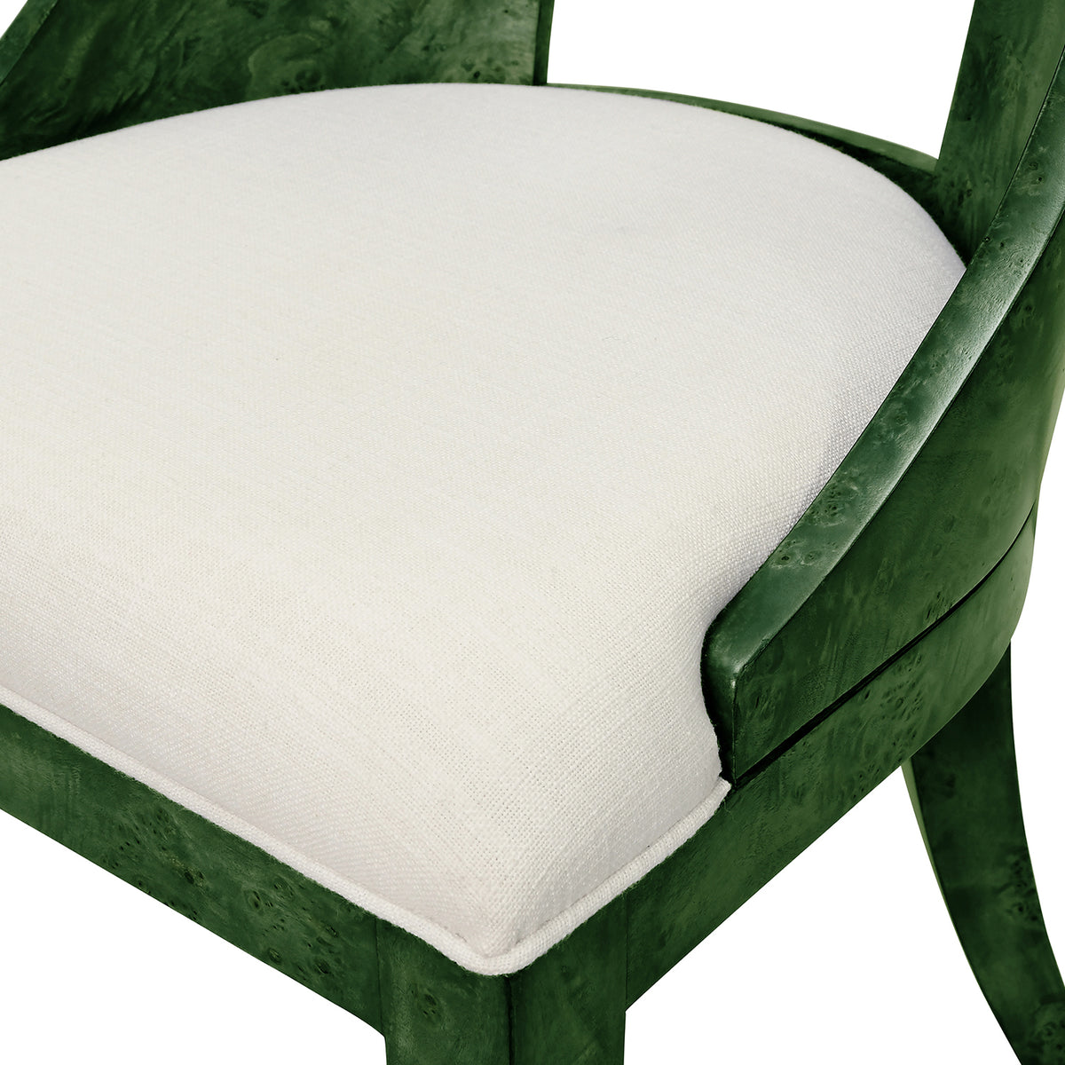 Worlds Away Rafferty Emerald Burlwood Dining Chair