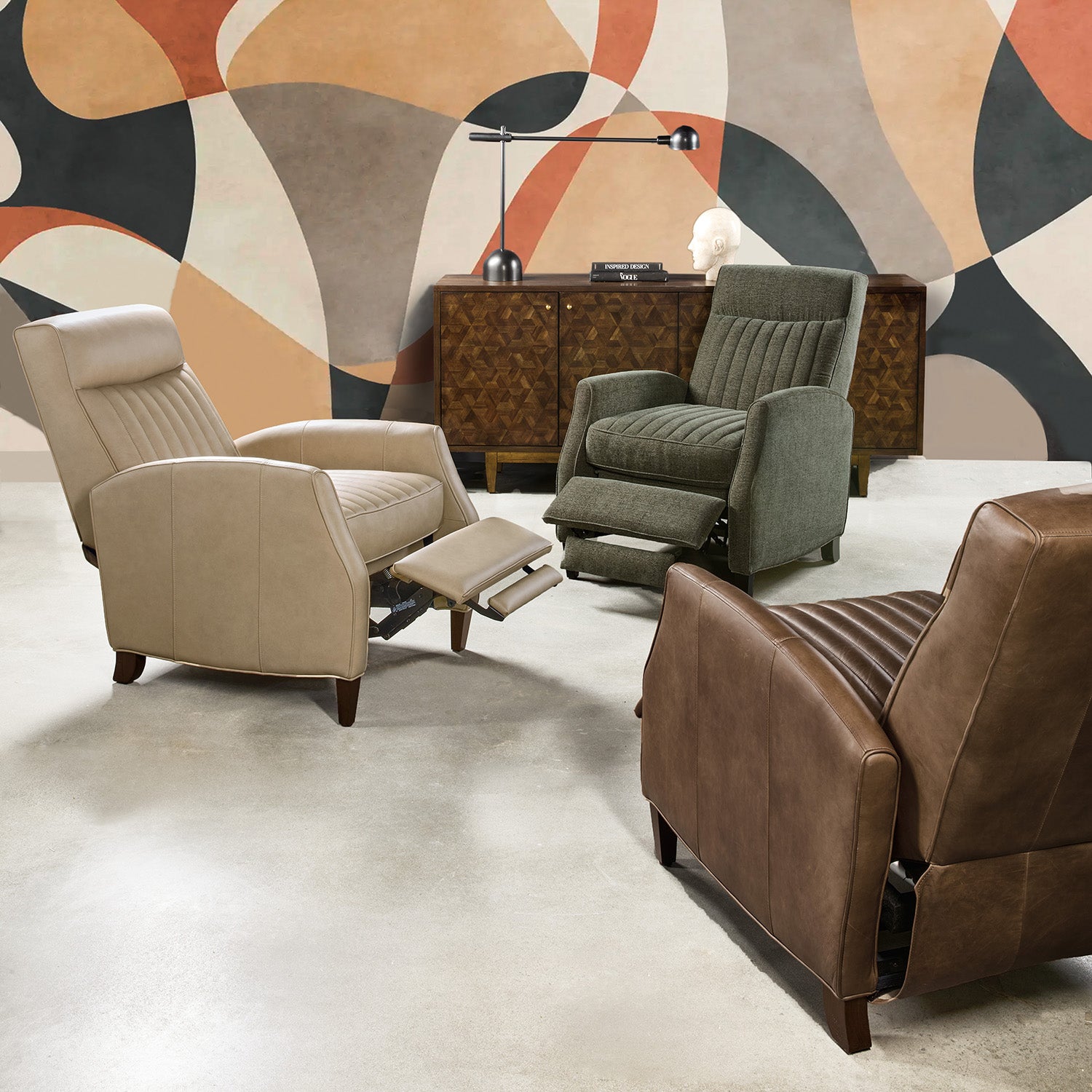 Hooker Furniture Denver Beige Push Back Recliner