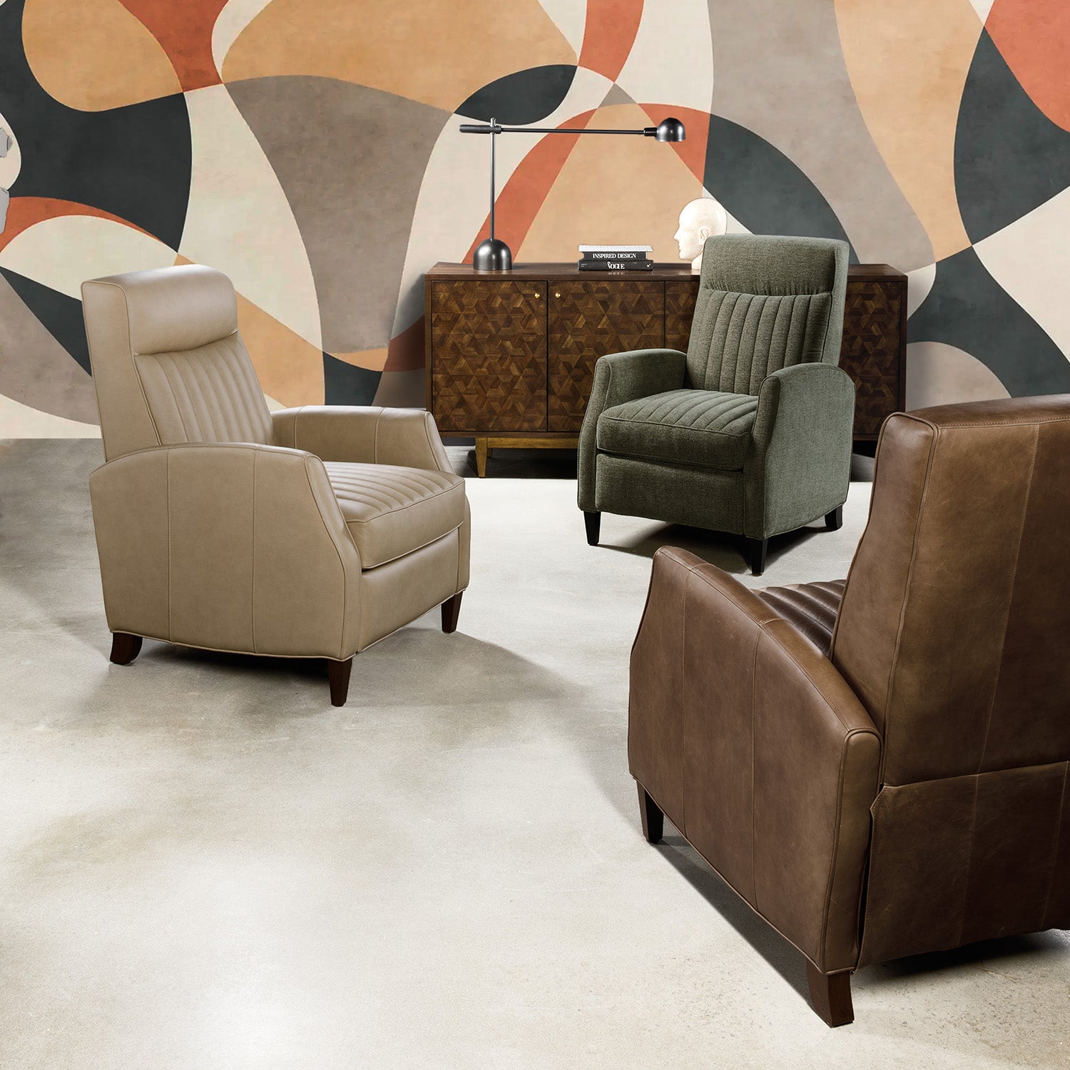 Hooker Furniture Denver Brown Push Back Recliner