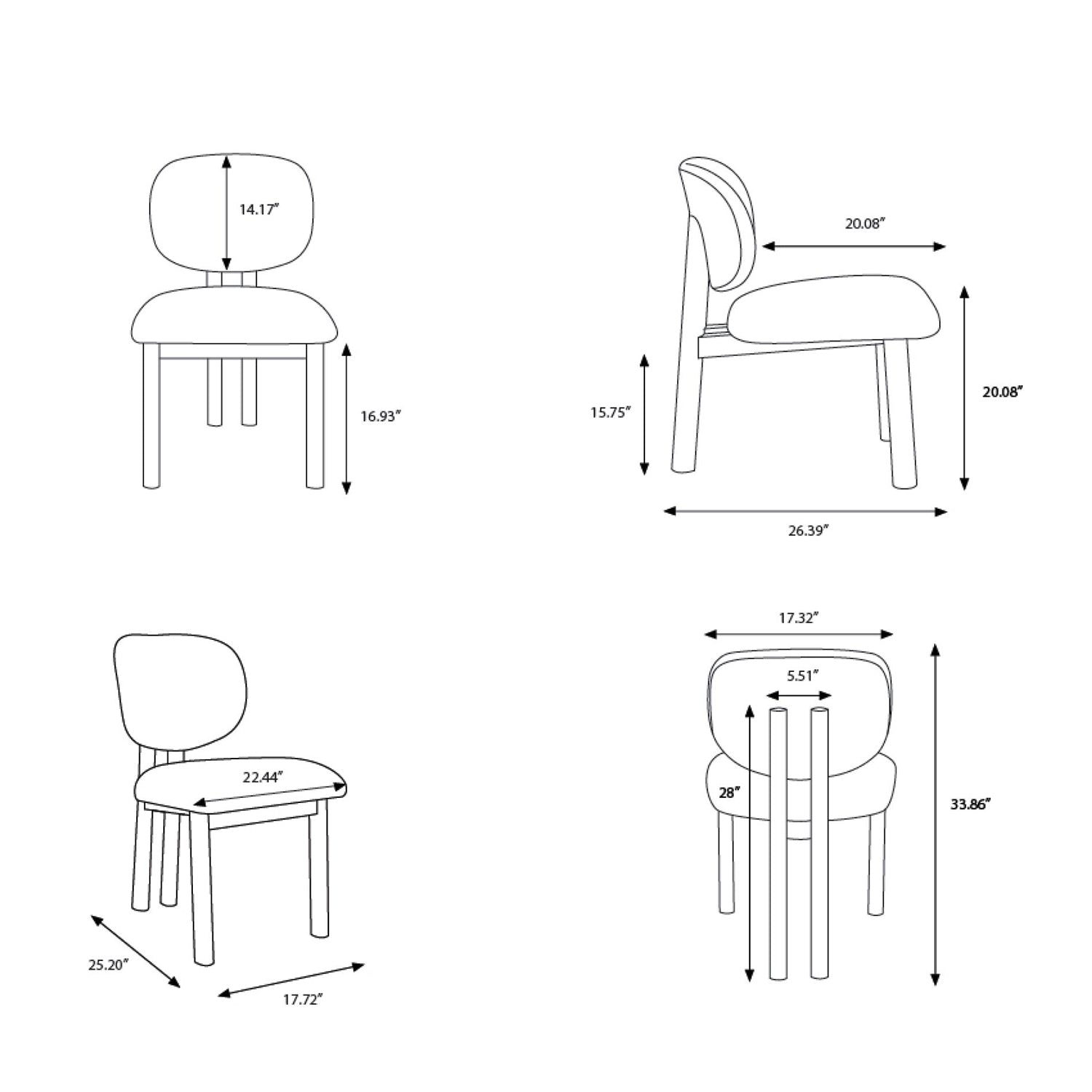 Rena Dining Chair Set of 2