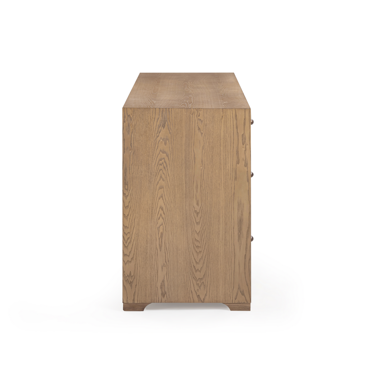 TOV Furniture Laurentis Light Taupe Suede and Wood 6-Drawer Dresser
