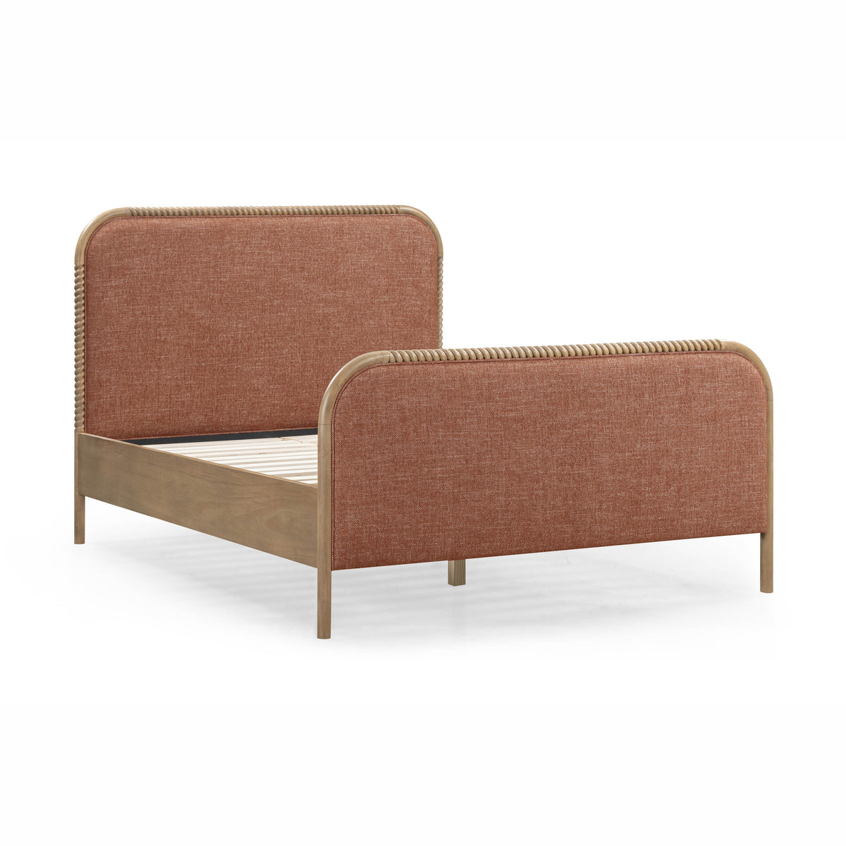 TOV Furniture Hatia Sienna Red Basketweave Panel Bed