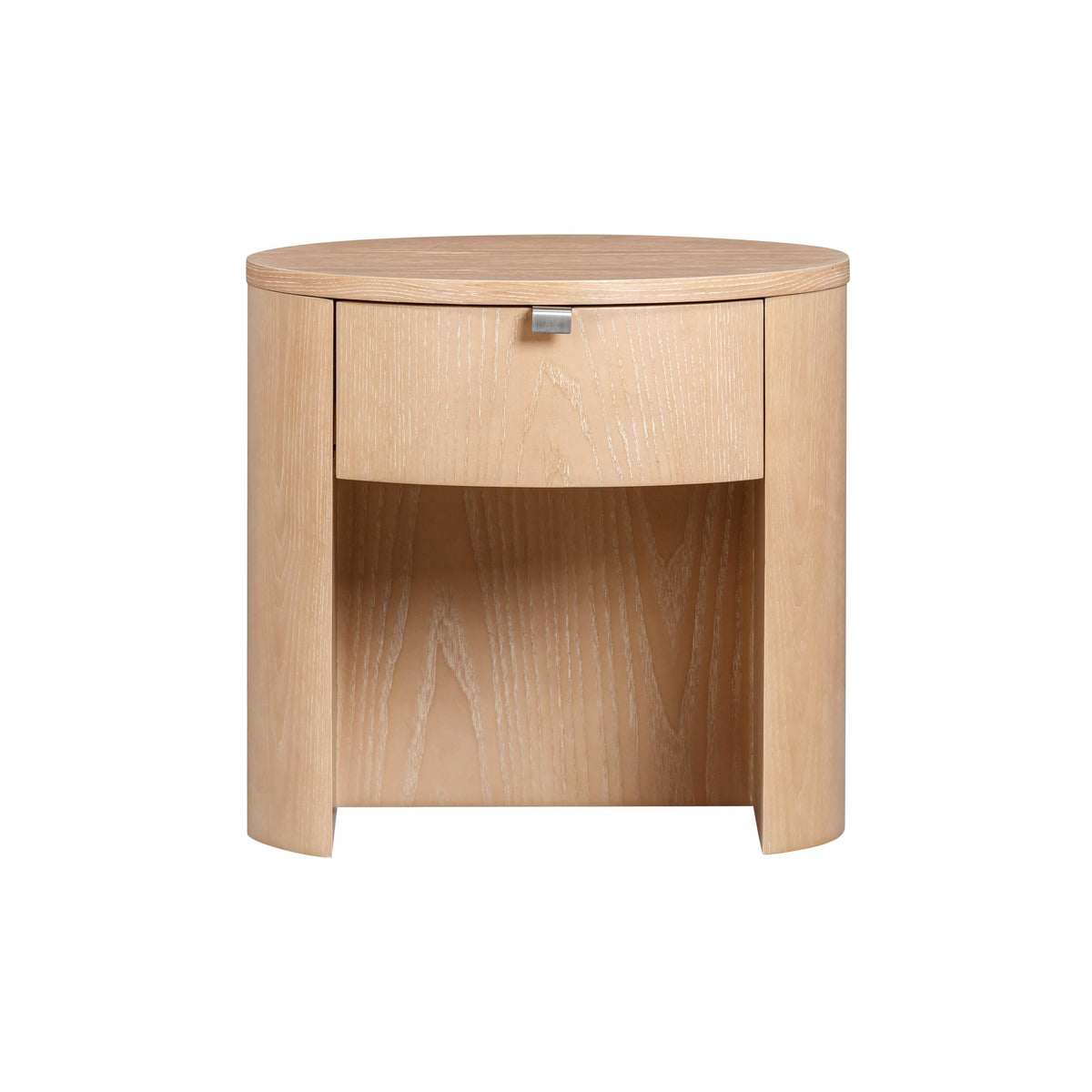TOV Furniture Marlow Natural Wood Round Nightstand With Drawer