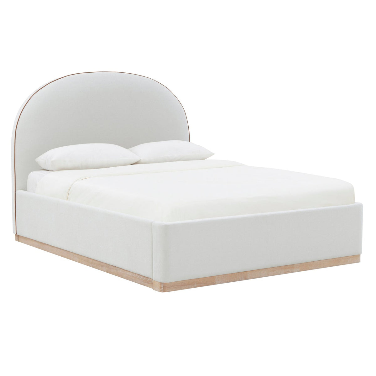 TOV Furniture Marlow Cream Performance Velvet Bed in cream performance velvet, primary product view