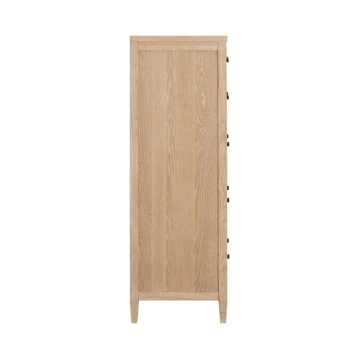 TOV Furniture Bristol Park Whitewashed Oak Wood 7-Drawer Chest