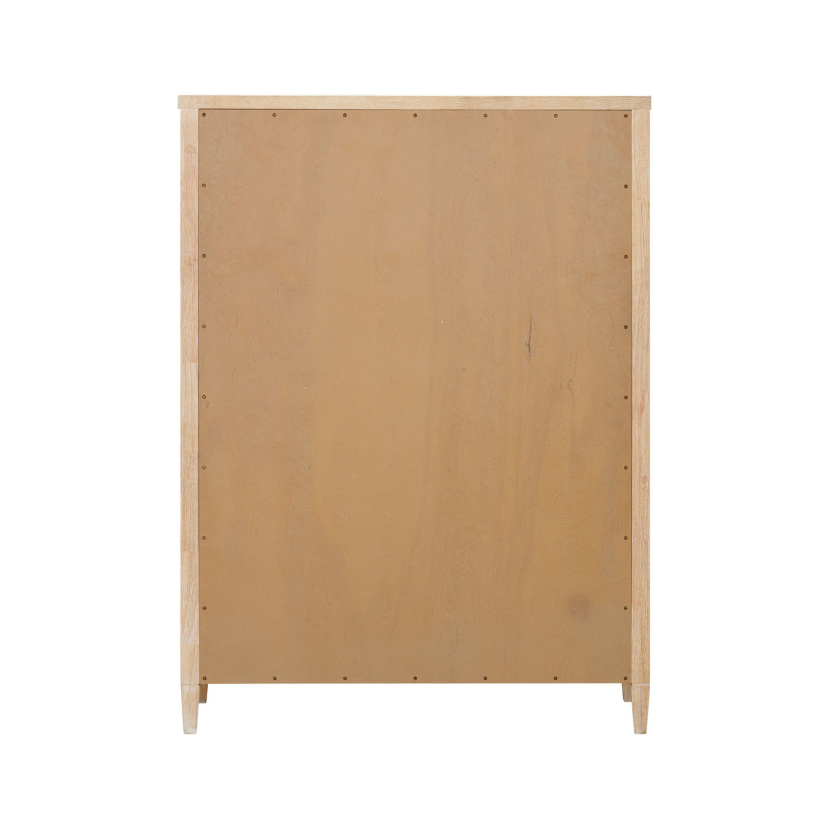 TOV Furniture Bristol Park Whitewashed Oak Wood 7-Drawer Chest
