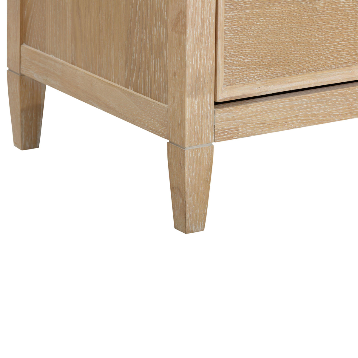 TOV Furniture Bristol Park Whitewashed Oak Wood 7-Drawer Chest