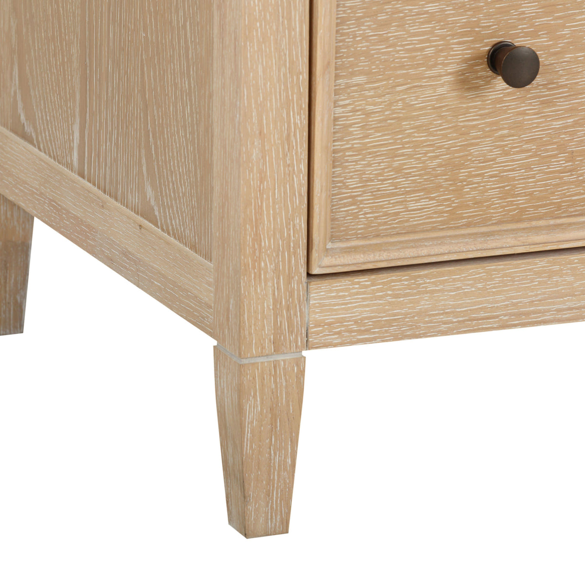 TOV Furniture Bristol Park Whitewashed Oak Wood 6-Drawer Dresser