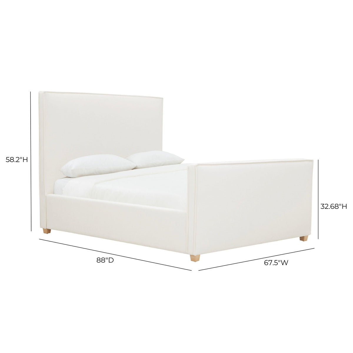 TOV Furniture Bristol Park Ivory Upholstered Bed