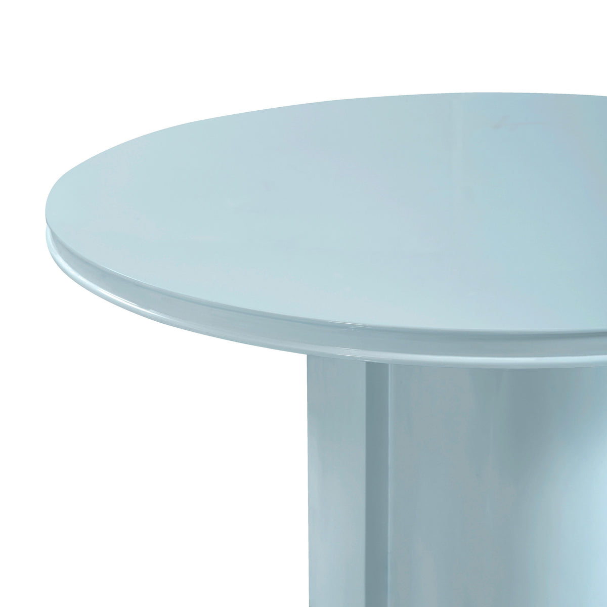TOV Furniture Elora Blue Lacquer Round Dining Table