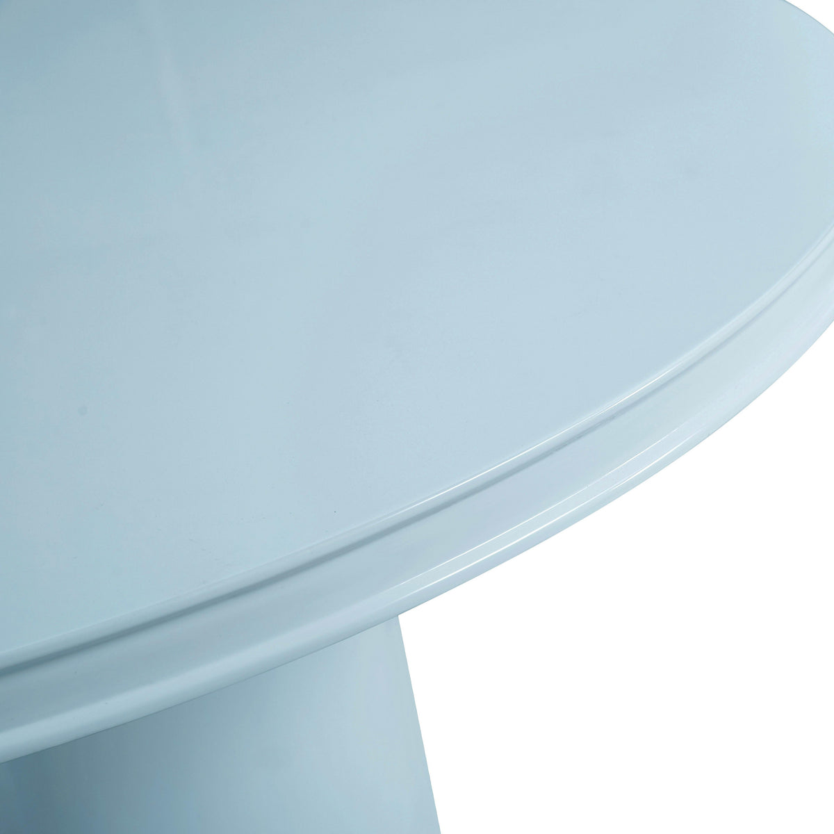 TOV Furniture Elora Blue Lacquer Round Dining Table