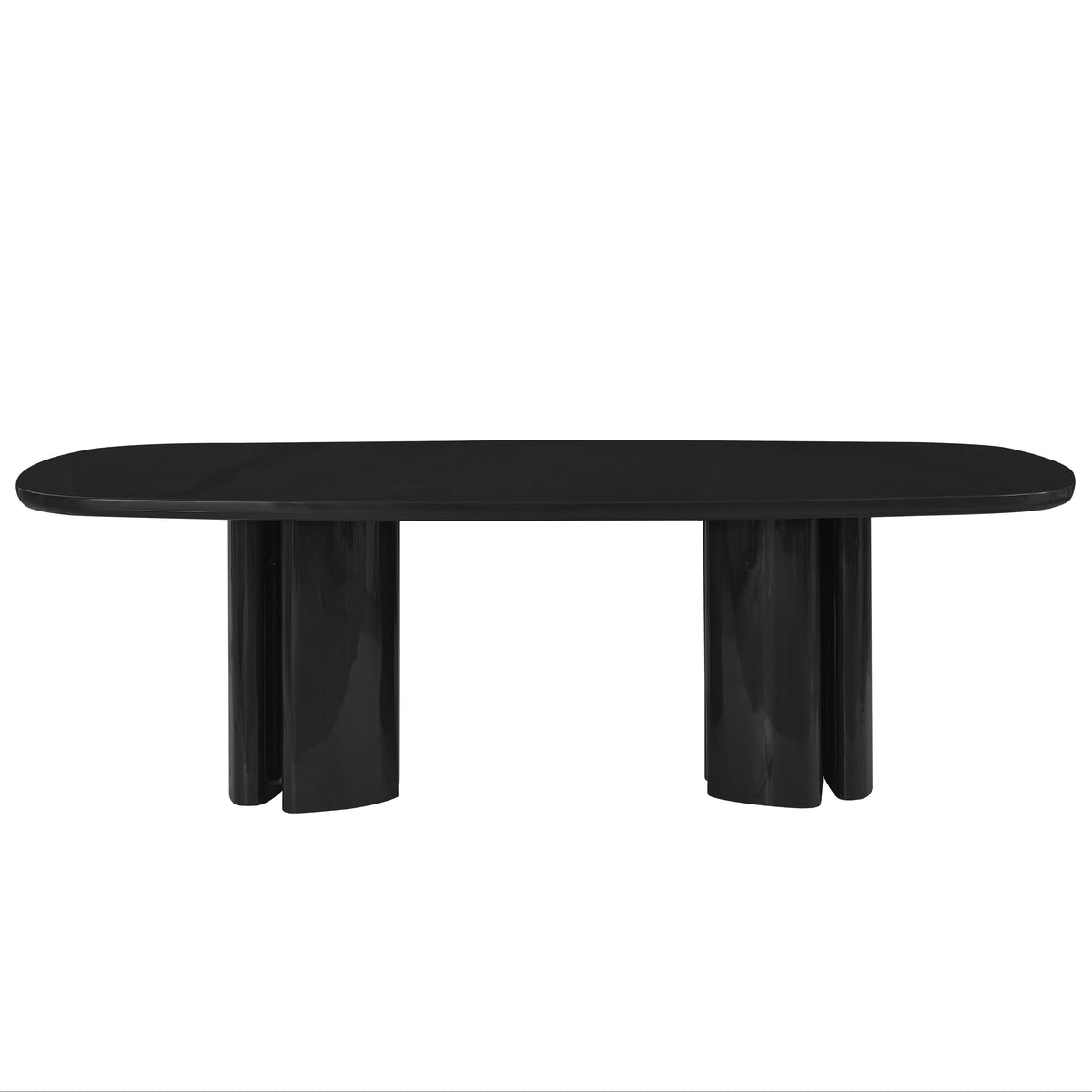 TOV Furniture Zola Black Lacquer Oval Dining Table