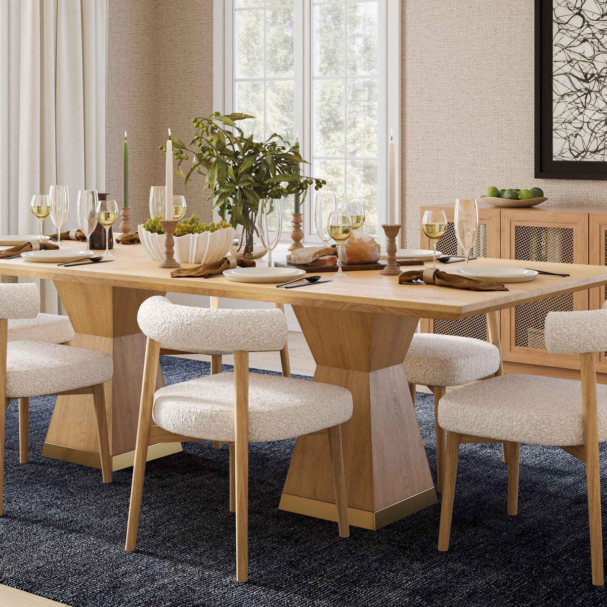 TOV Furniture Nolan Natural Wood Rectangular Dining Table