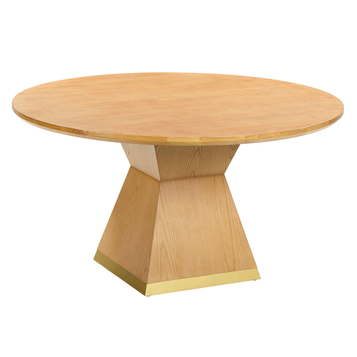 TOV Furniture Nolan Natural Wood Round Dining Table in natural wood, primary product view
