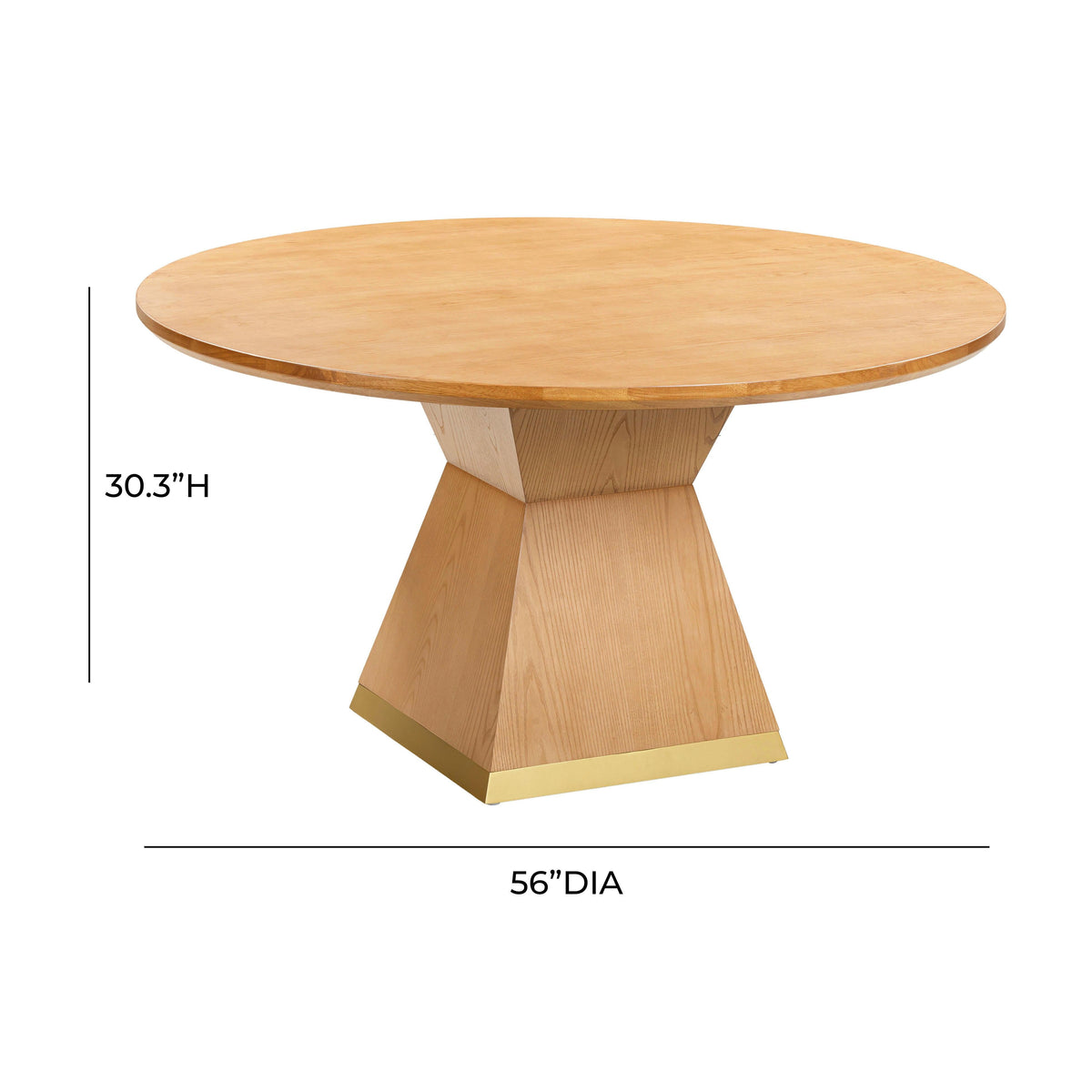 TOV Furniture Nolan Natural Wood Round Dining Table