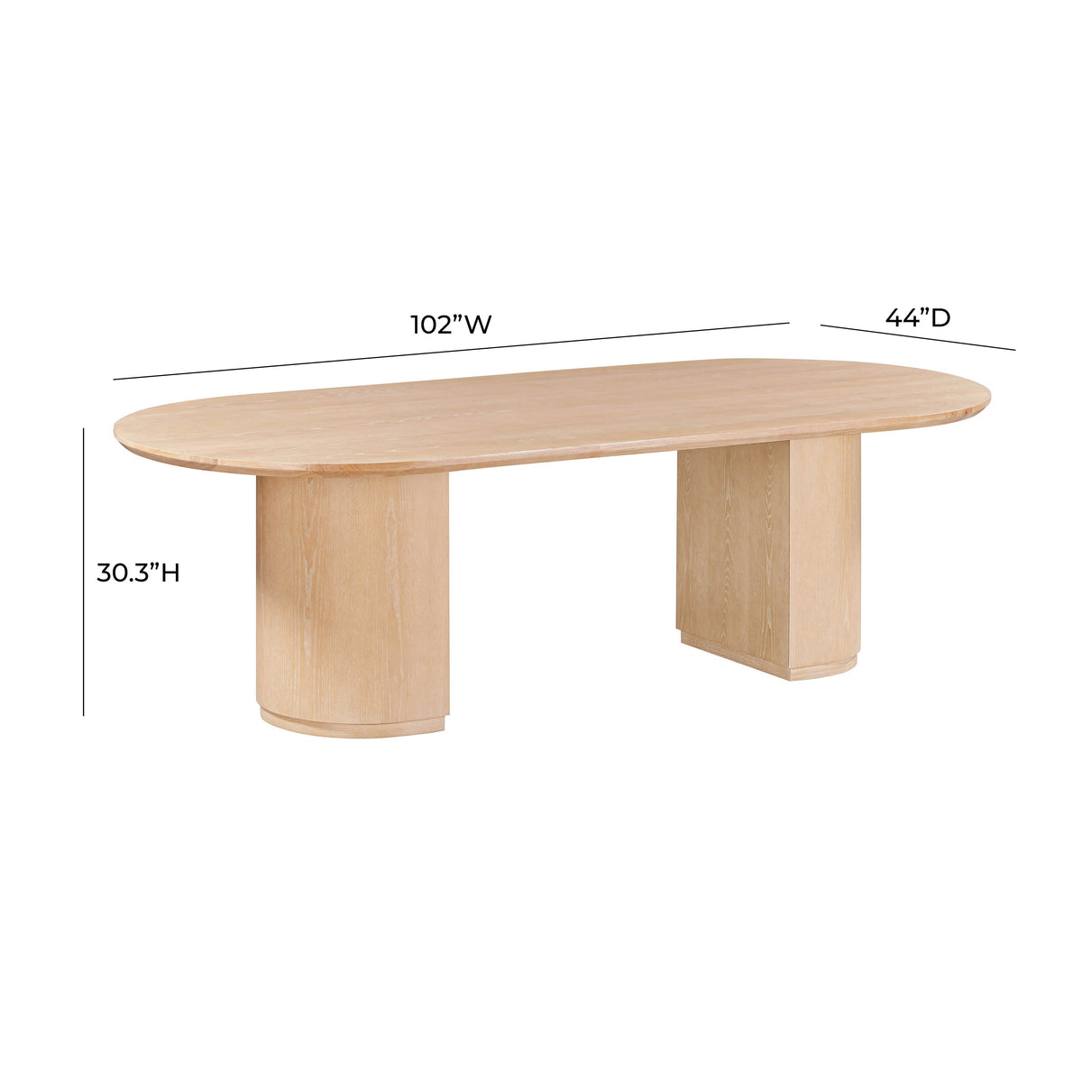 TOV Furniture Marlow Natural Wood Oval Dining Table