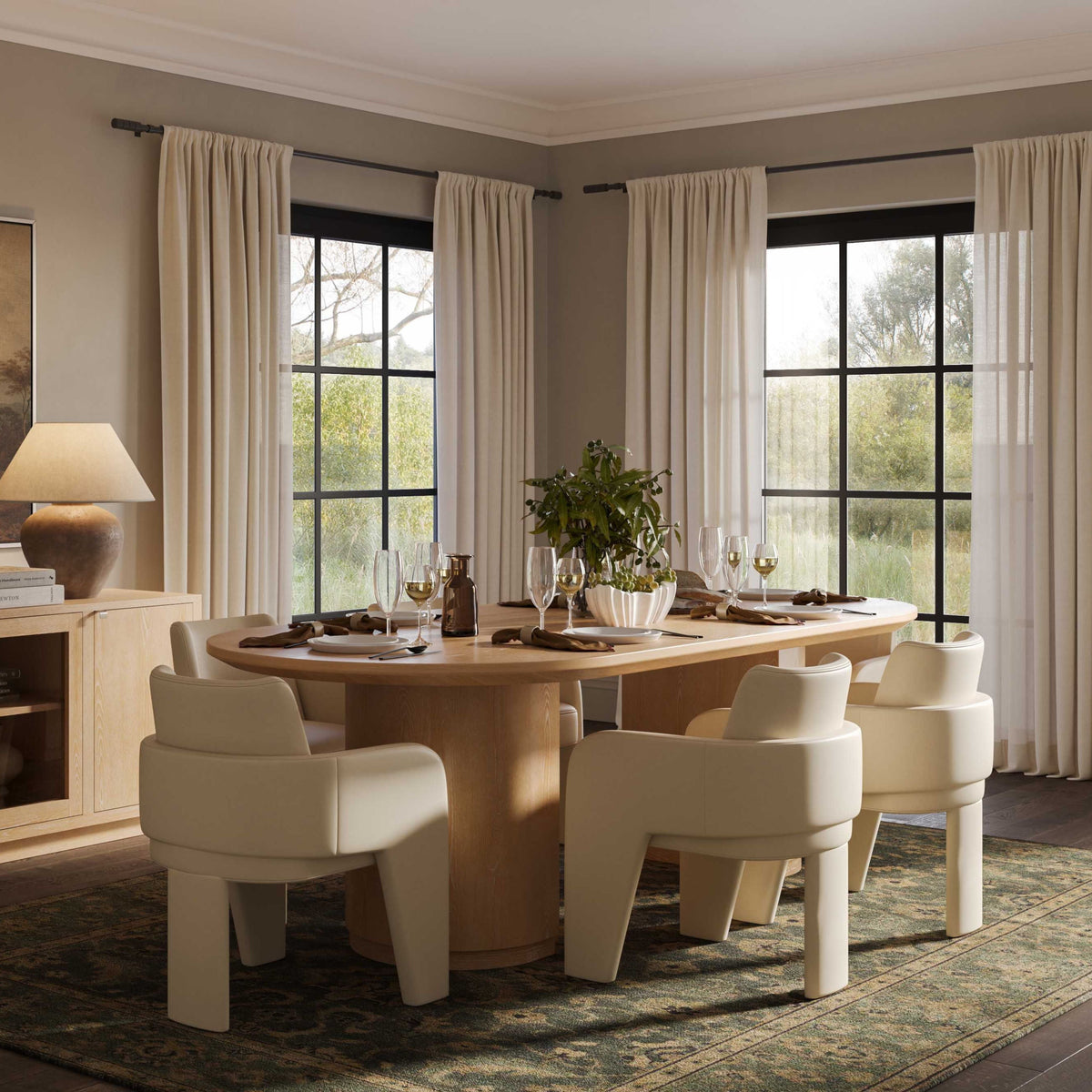 TOV Furniture Marlow Natural Wood Oval Dining Table