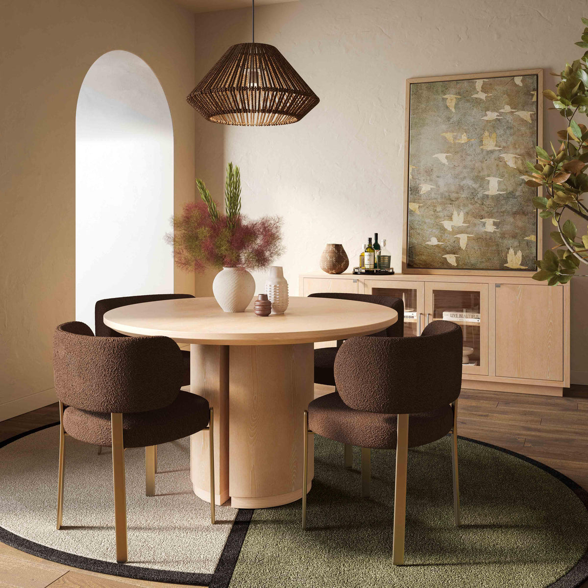 TOV Furniture Marlow Natural Wood Round Dining Table