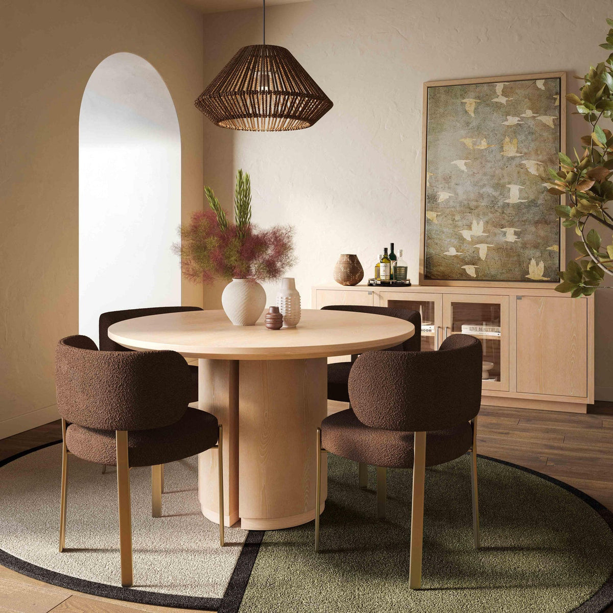 TOV Furniture Marlow Natural Wood Round Dining Table