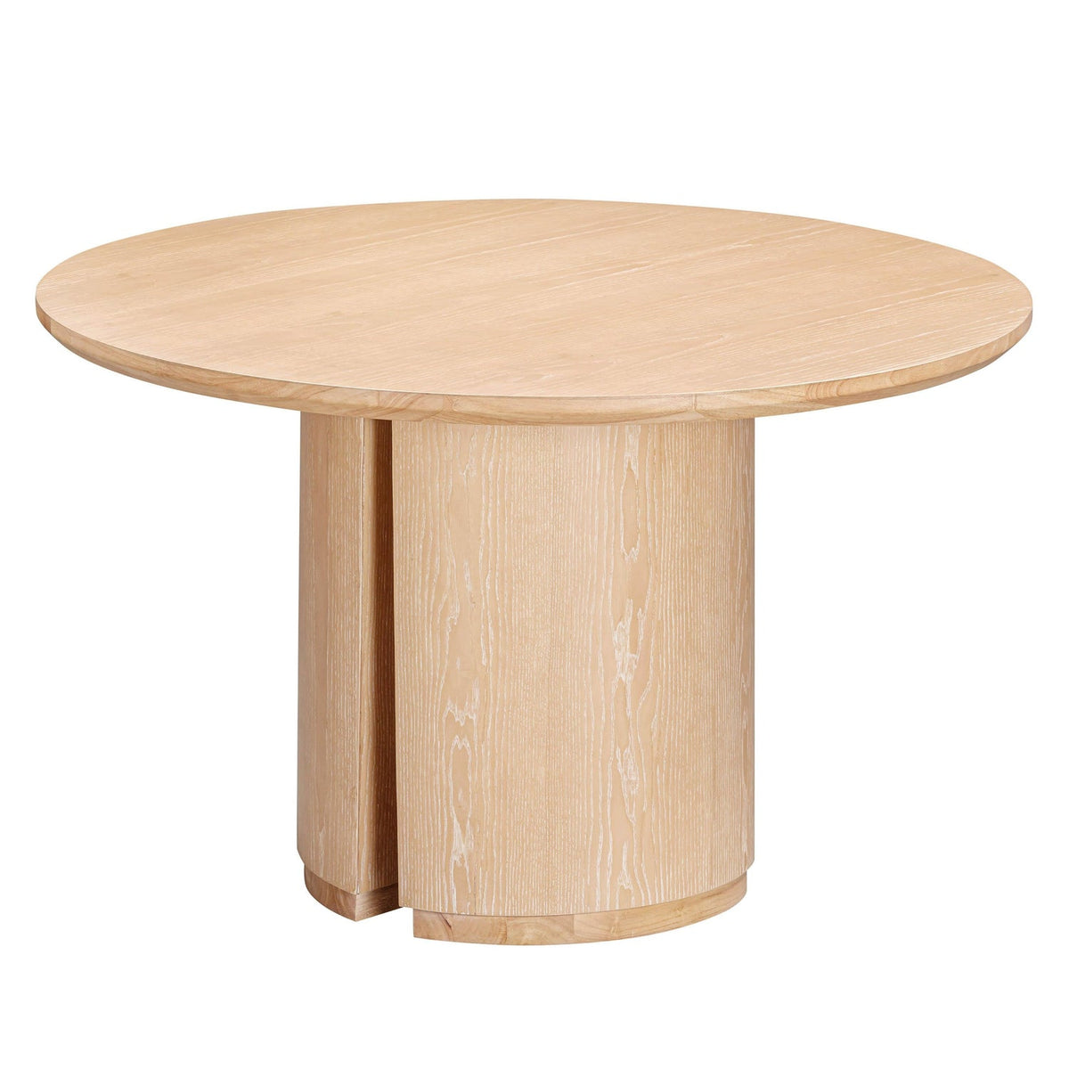 TOV Furniture Marlow Natural Wood Round Dining Table in natural acacia, primary product view