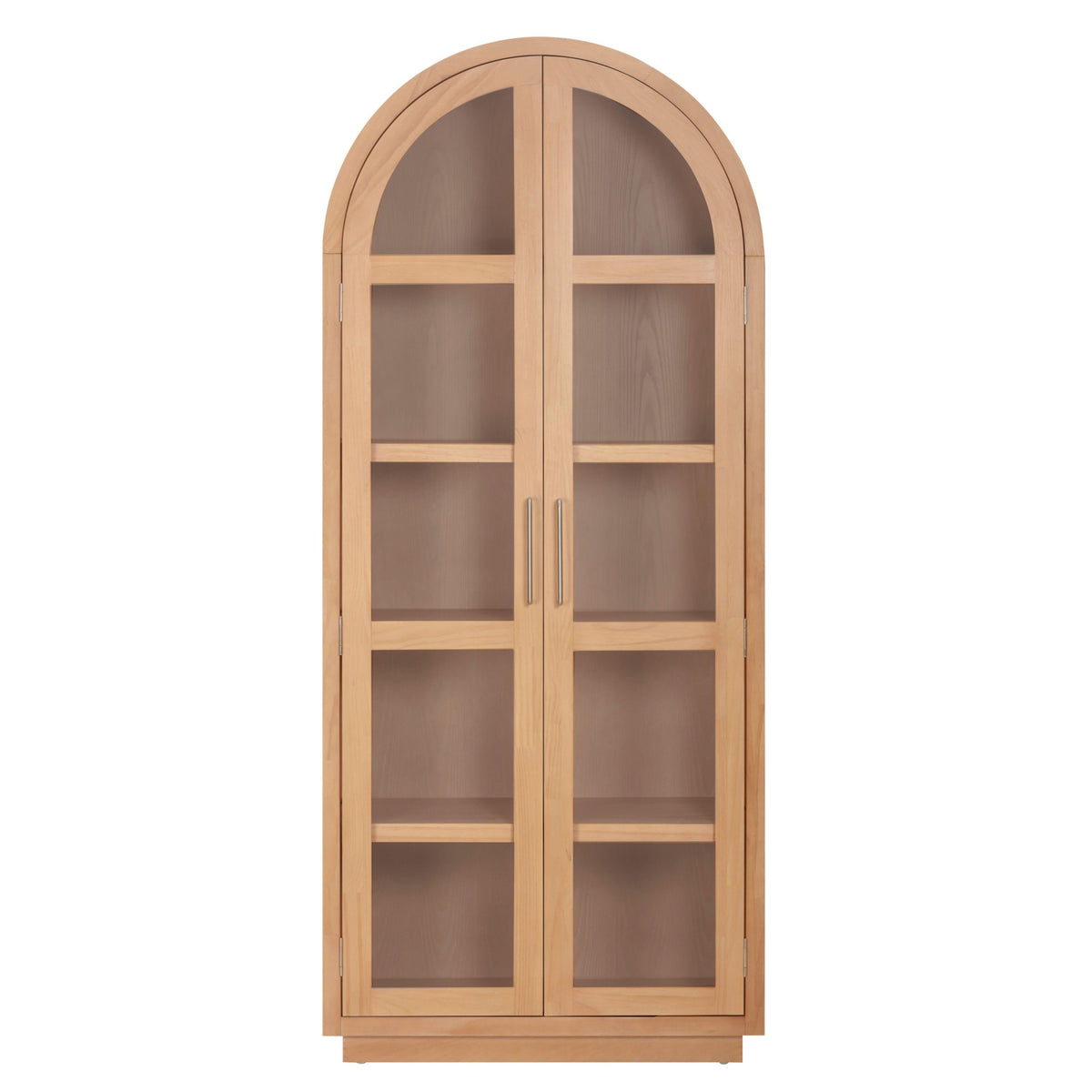 TOV Furniture Marlow Natural Wood Display Cabinet in natural acacia, primary product view