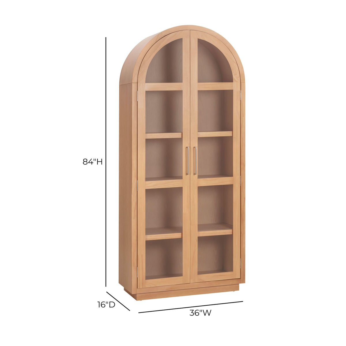 TOV Furniture Marlow Natural Wood Display Cabinet