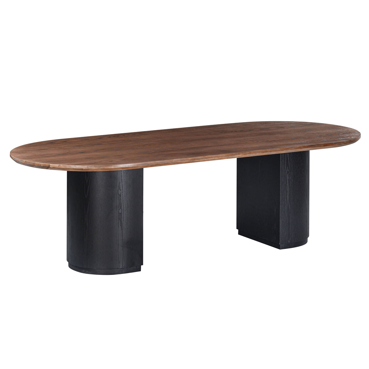 TOV Furniture Marlow Black Wood Oval Dining Table in black acacia wood, primary product view