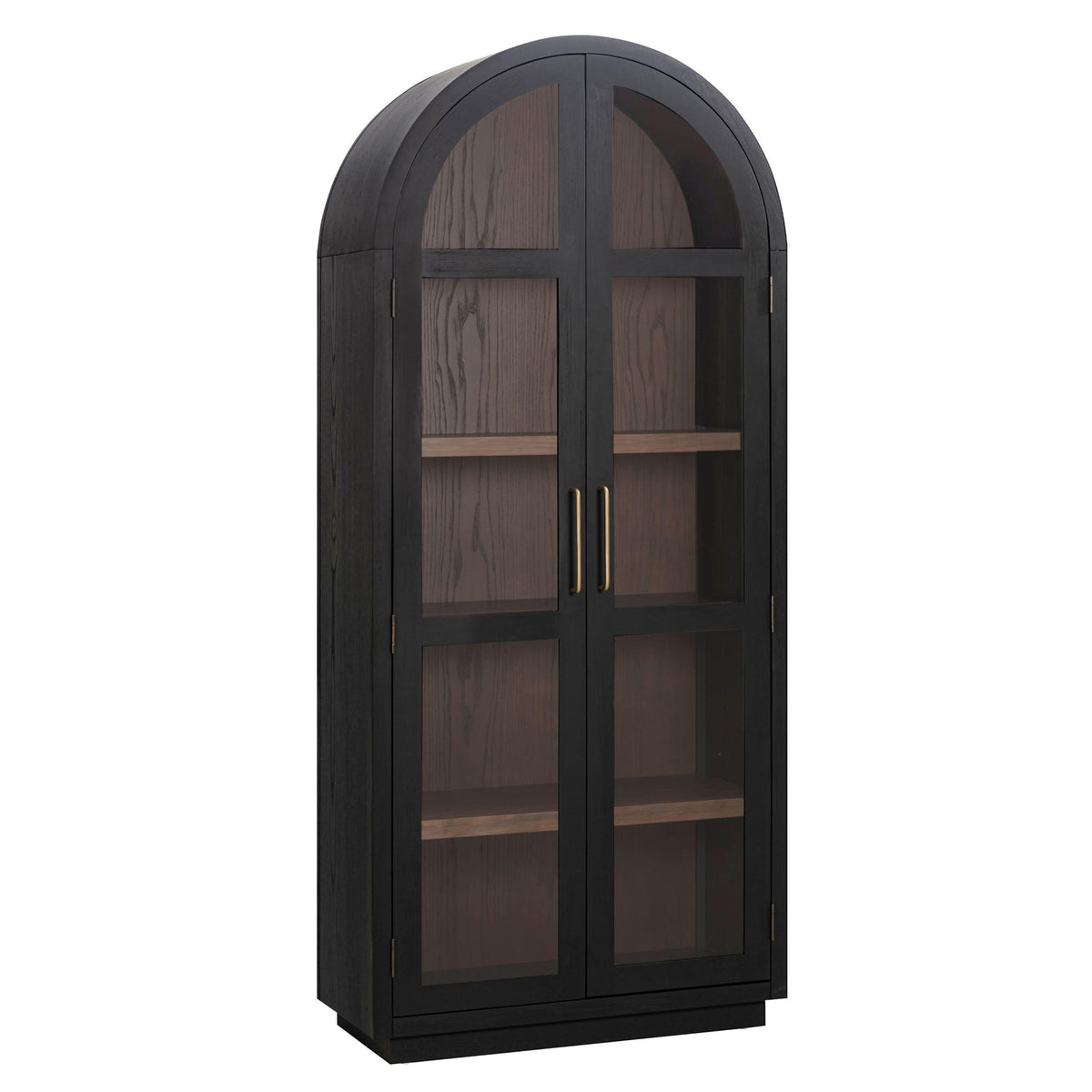 TOV Furniture Marlow Black Wood Display Cabinet in black acacia, primary product view