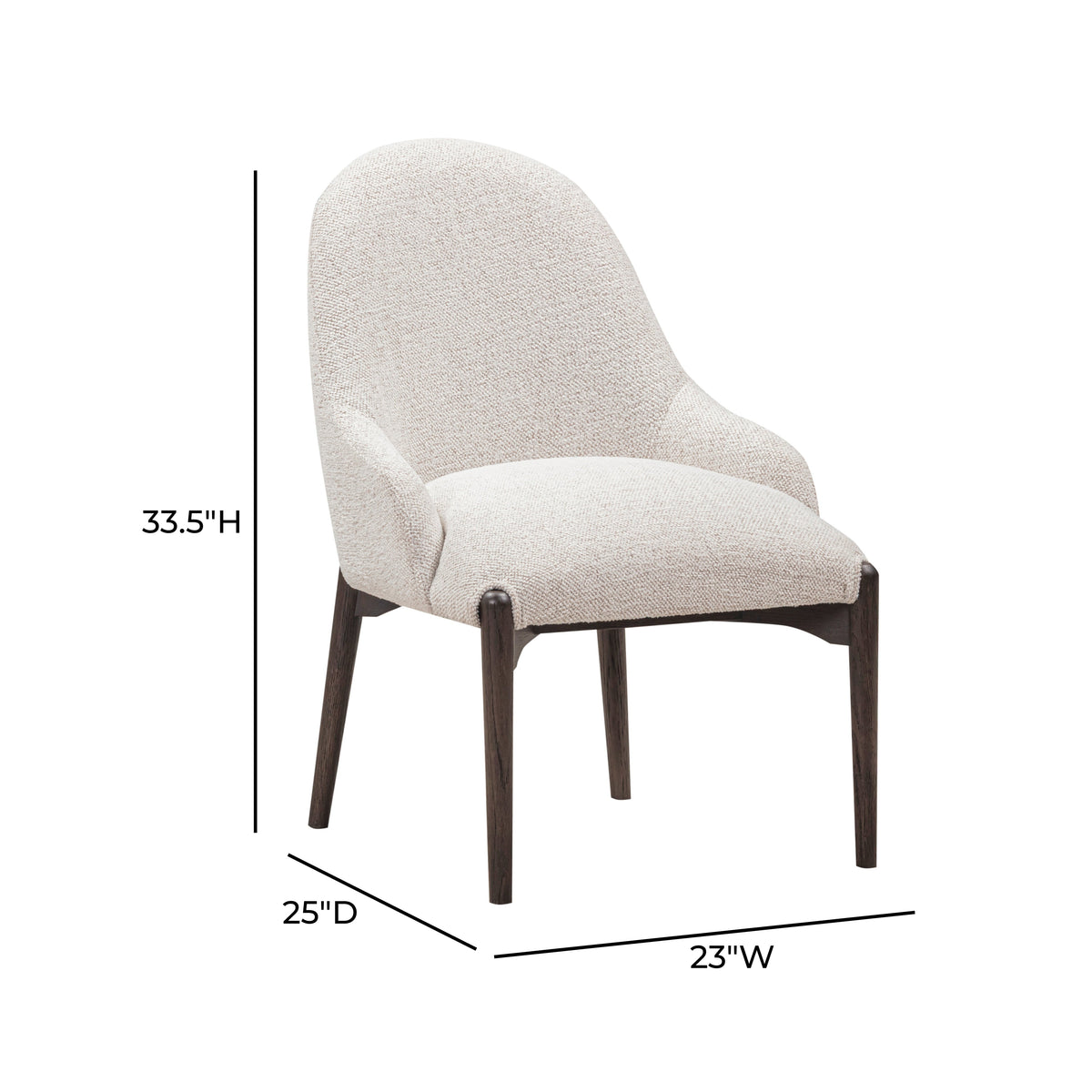 TOV Furniture Glendale White Performance Chenille Dining Chair