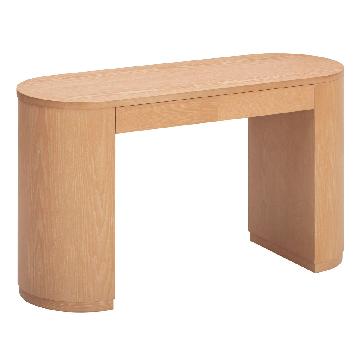 TOV Furniture Marlow Natural Wood 2-Drawer Writing Desk in natural acacia, primary view