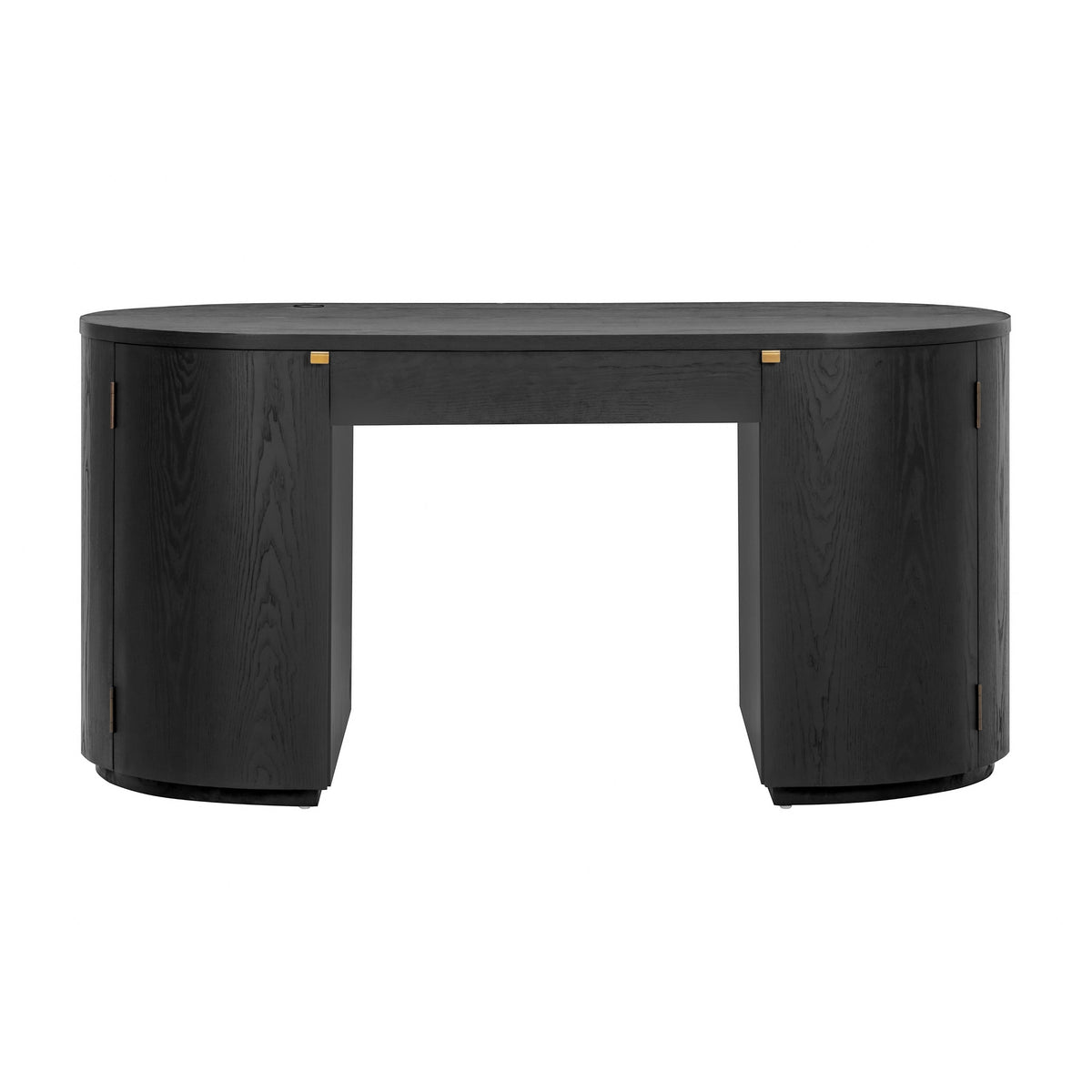 TOV Furniture Marlow Black Wood Executive Desk With Storage