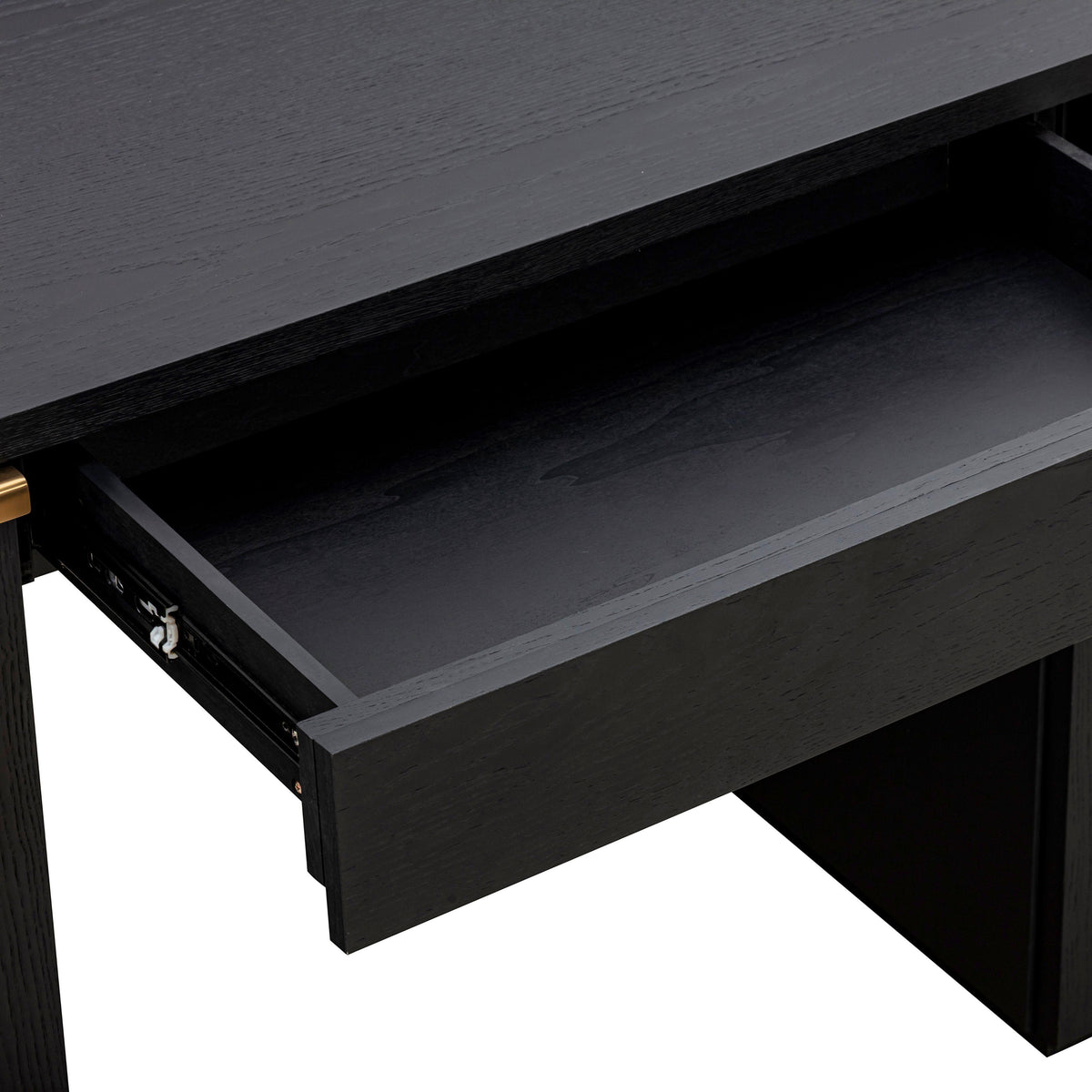 TOV Furniture Marlow Black Wood Executive Desk With Storage