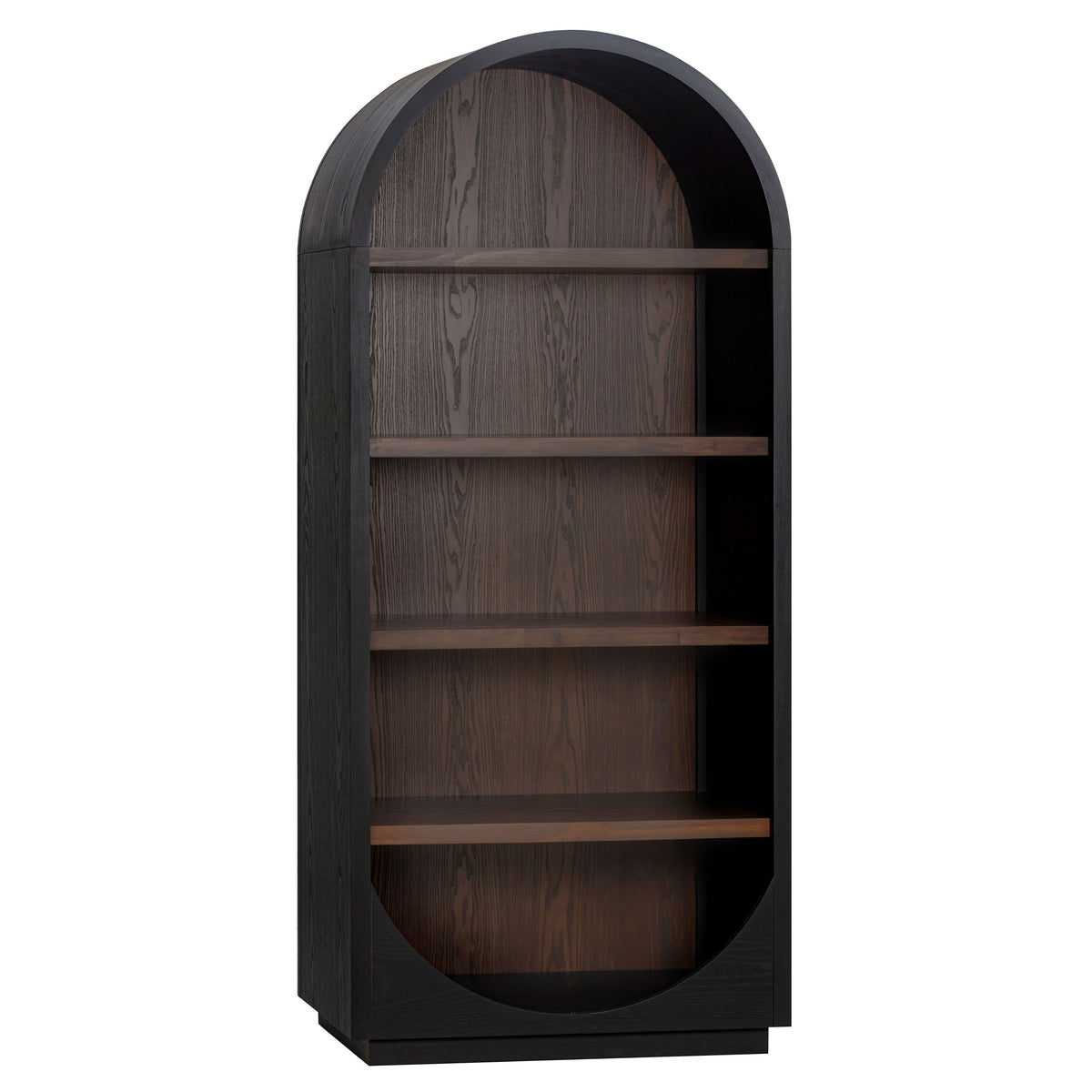 TOV Furniture Marlow Black Wood Bookcase in black acacia and ash veneer, primary product view