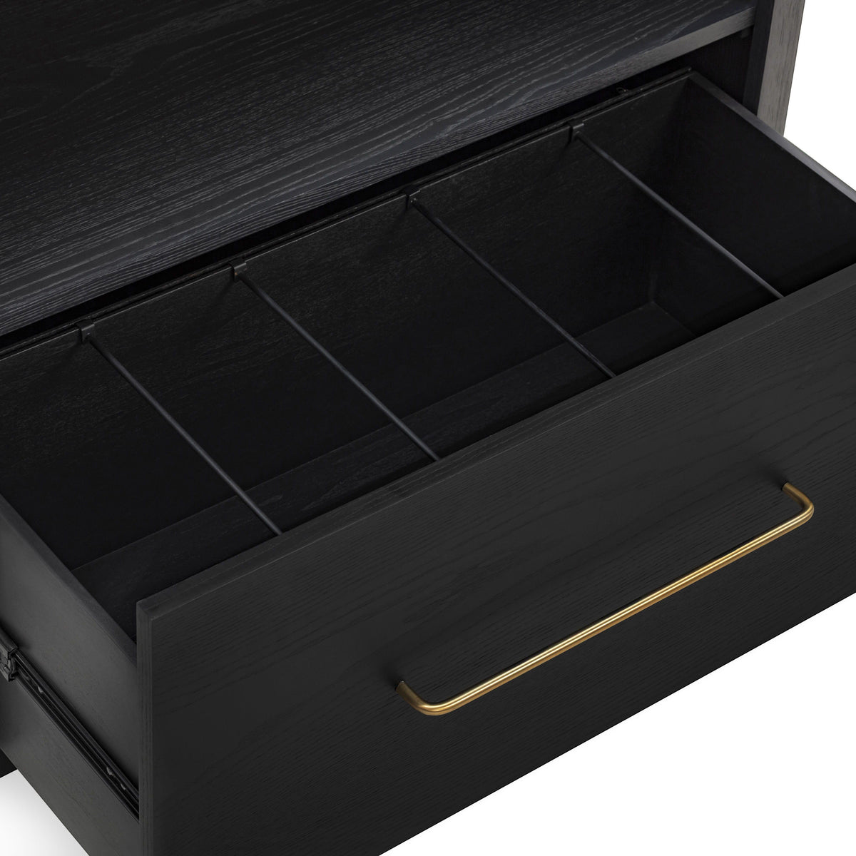 TOV Furniture Marlow Black Wood Bookcase With File Drawer