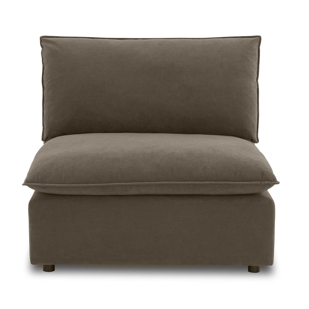 TOV Furniture Cali Chocolate Brown Performance Velvet Armless Chair