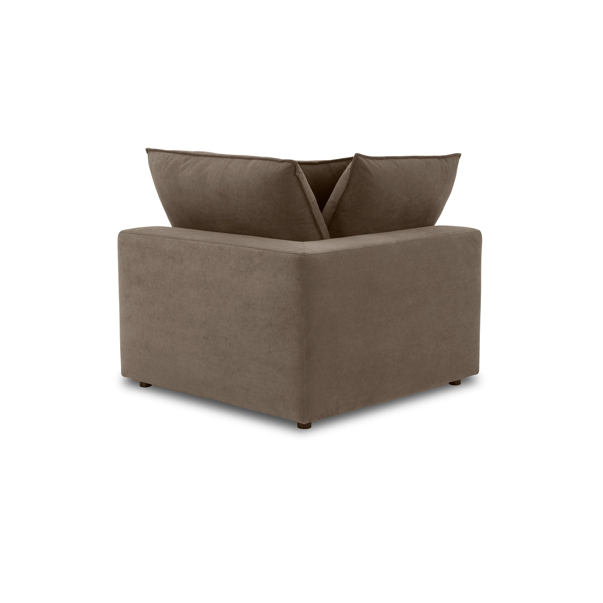 TOV Furniture Cali Chocolate Brown Performance Velvet Corner Chair
