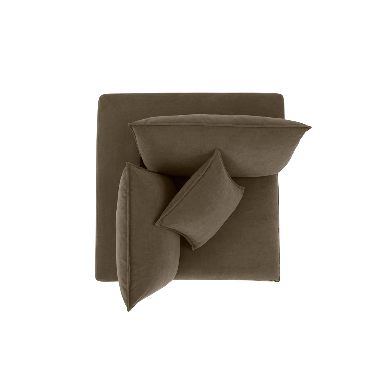 TOV Furniture Cali Chocolate Brown Performance Velvet Corner Chair