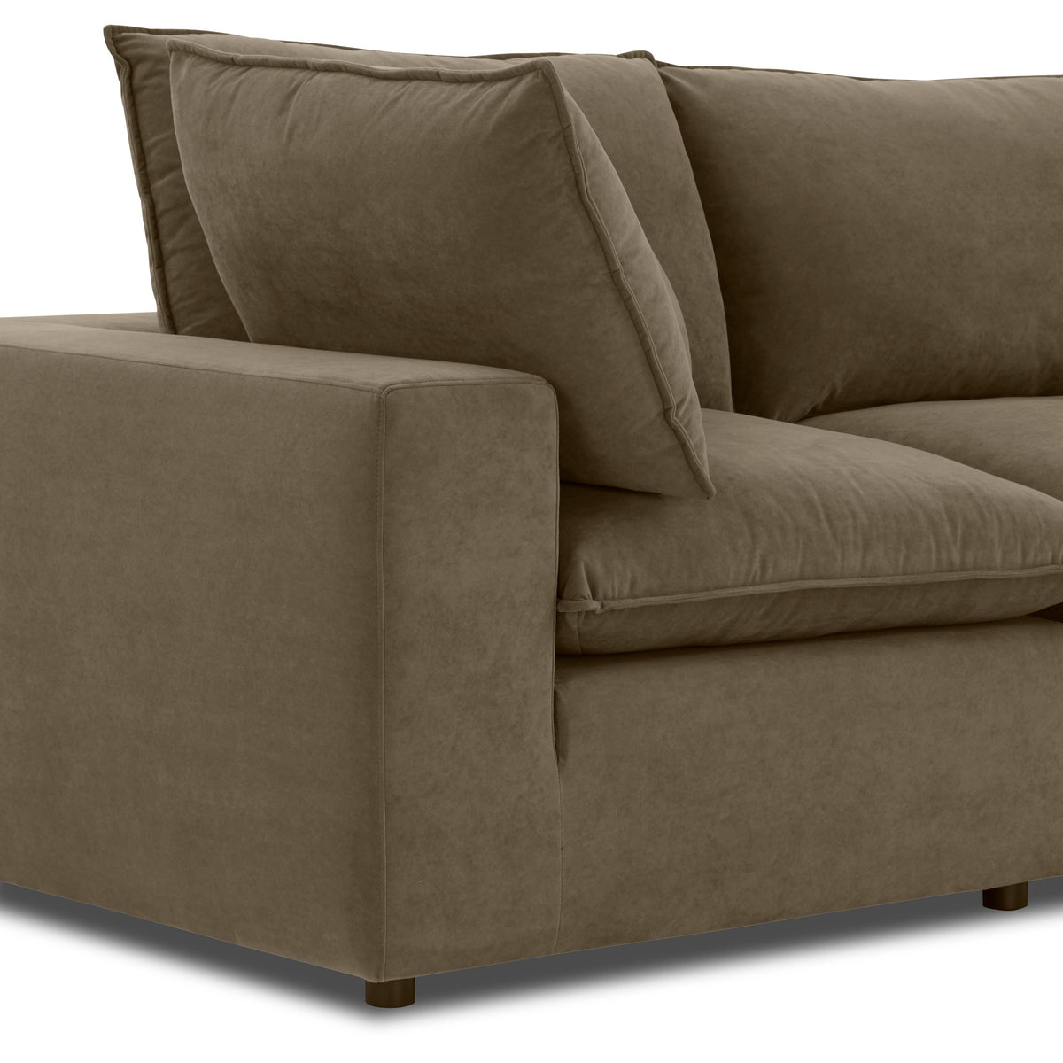 TOV Furniture Cali Chocolate Brown Performance Velvet 120in Modular Sofa
