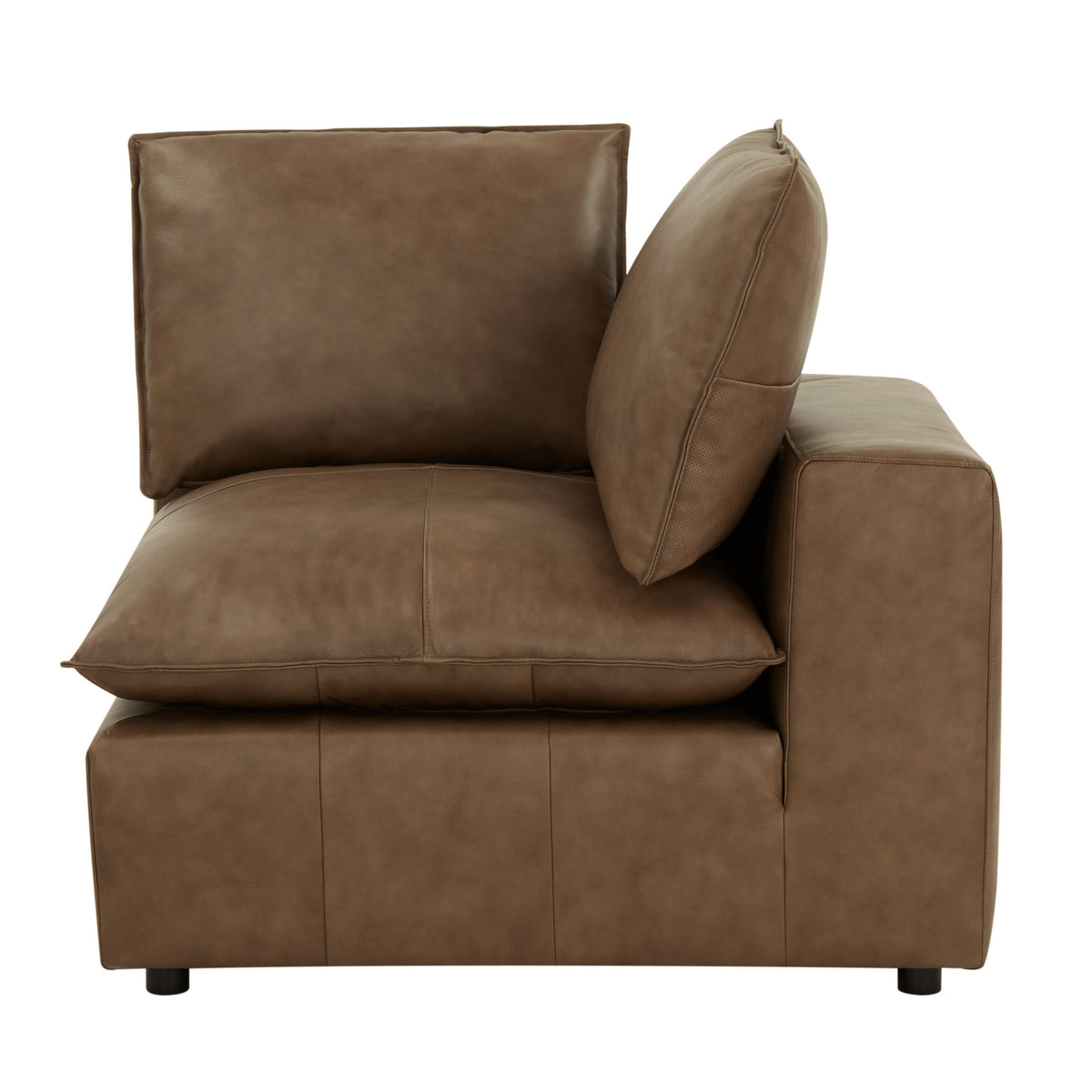 TOV Furniture Cali Brown Leather Modular Corner Chair