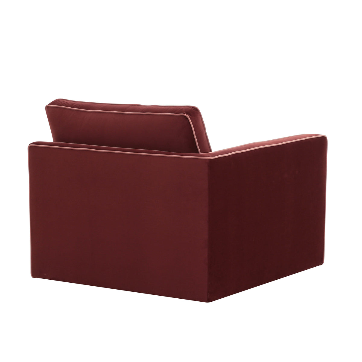 TOV Furniture Willow Red Performance Velvet Modular LAF Corner Chair