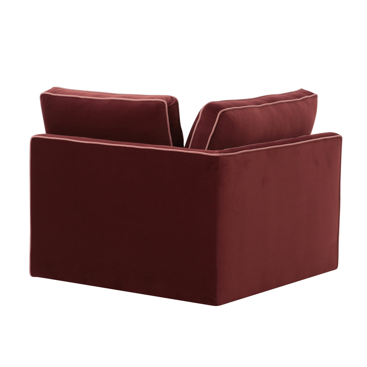 TOV Furniture Willow Red Performance Velvet Modular Corner Chair