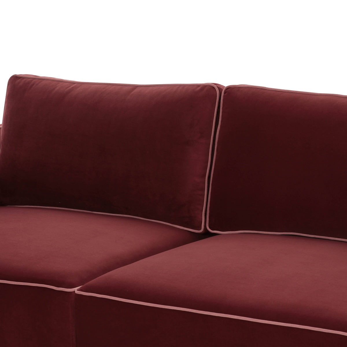 TOV Furniture Willow Red Performance Velvet Modular Loveseat