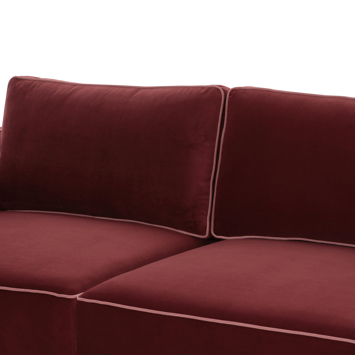 TOV Furniture Willow Red Performance Velvet Modular Sofa