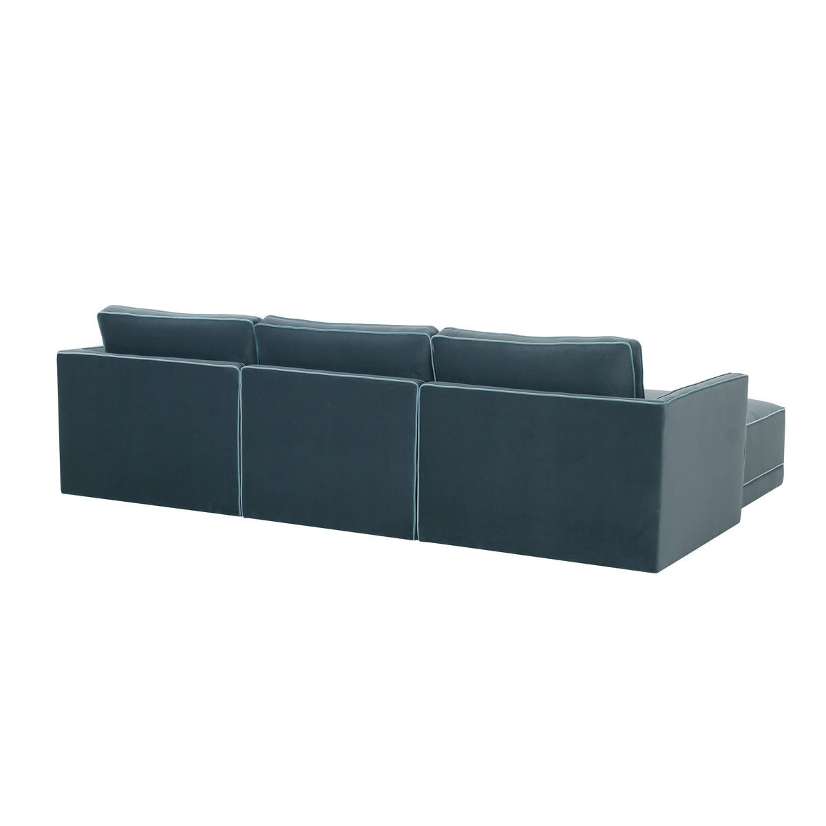 TOV Furniture Willow Blue Performance Velvet Modular Sofa